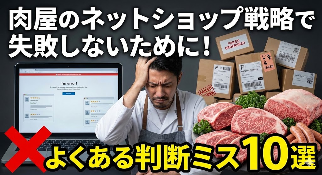 肉屋のネットショップ戦略で失敗しないために！事前に知っておきたい【よくある判断ミス10選】