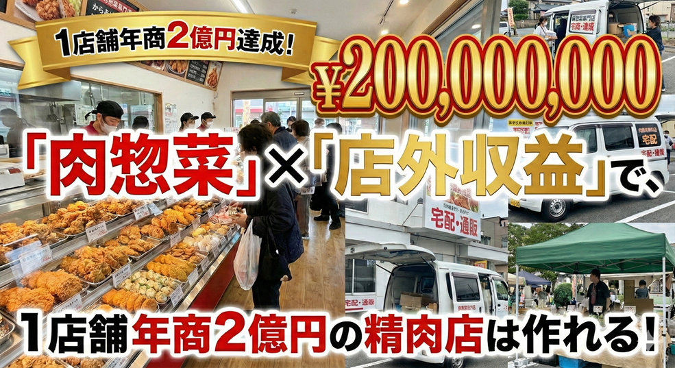 「肉惣菜」×「店外収益」で、1店舗年商2億円の精肉店は作れる！